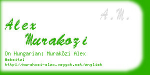 alex murakozi business card