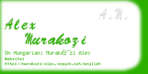 alex murakozi business card